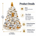 White Christmas Tree Spinning Musical Figurine Musical Figurines > Christmas Trees La Vie Bien White Christmas Tree Spinning Musical Figurine