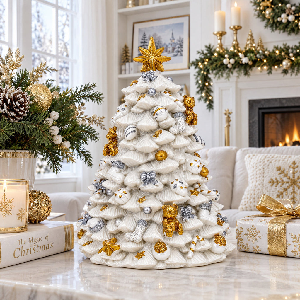 White Christmas Tree Spinning Musical Figurine Musical Figurines > Christmas Trees La Vie Bien White Christmas Tree Spinning Musical Figurine