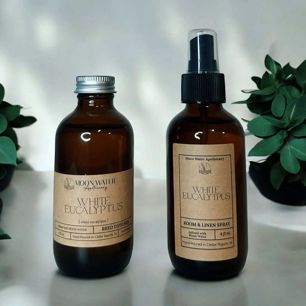 White Eucalyptus - ROOM & LINEN SPRAY, Fresh Clean Aromatherapy Scent - by Moon Water Apothecary!