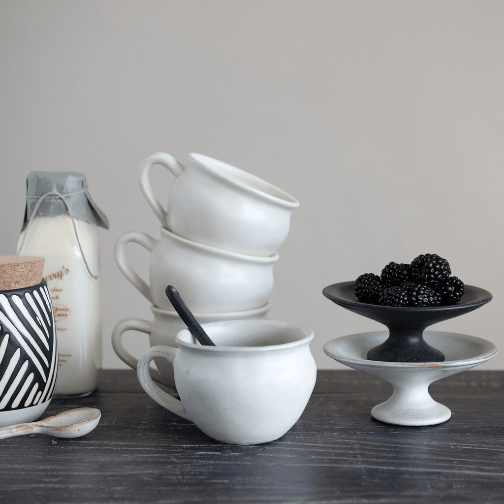 White Glazed Stoneware Mug by White Cliff Studio