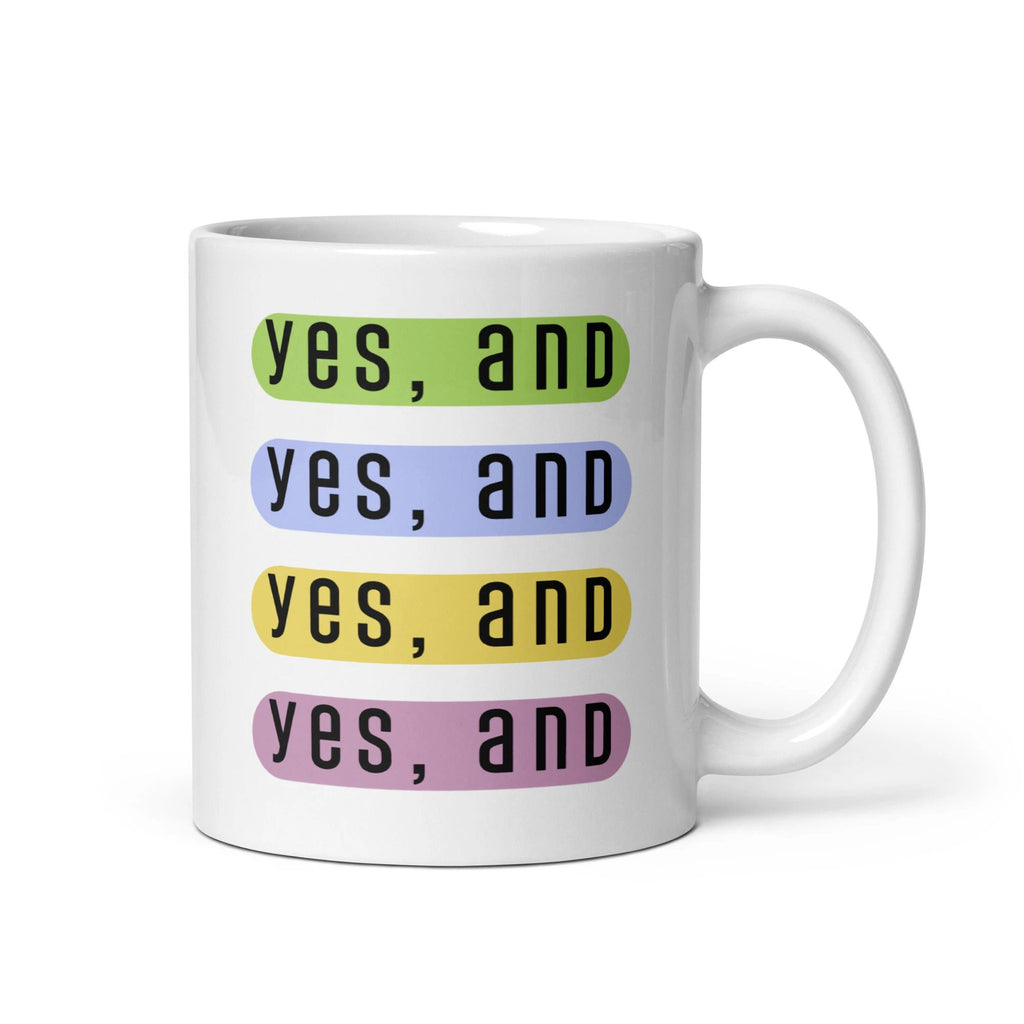 Yes, and modern design glossy mug by La Vie Bien