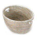 White Oval Basket La Vie Bien White Oval Basket