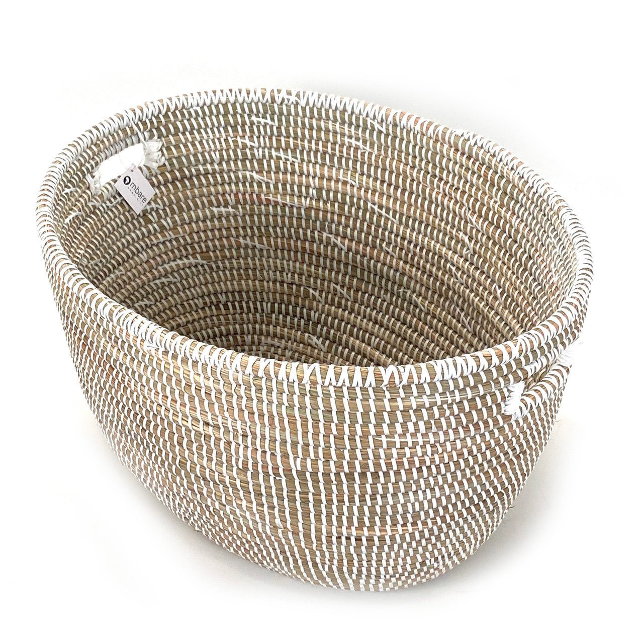 White Oval Basket La Vie Bien White Oval Basket