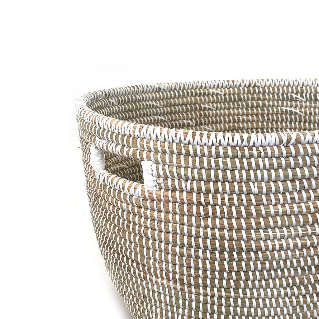 White Oval Basket La Vie Bien White Oval Basket
