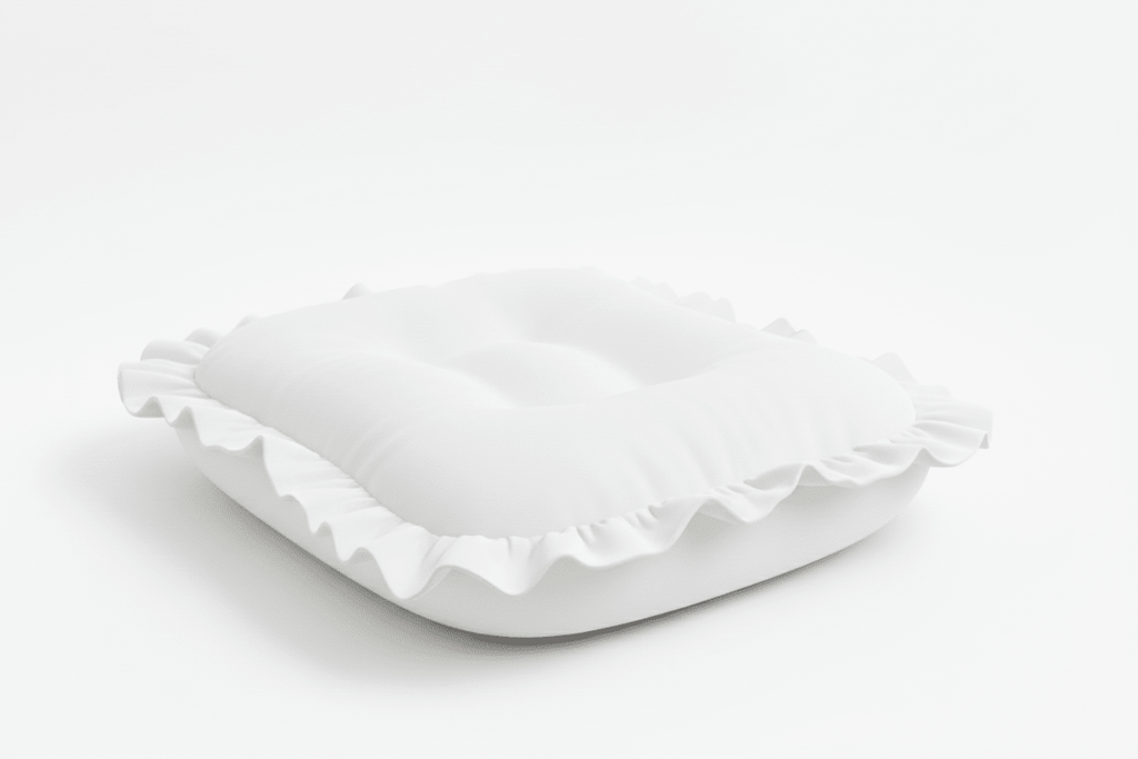 White Ruffle Baby Lounger Cover La Vie Bien White Ruffle Baby Lounger Cover