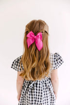 White Solid Medium Bow by Evie Pearl Handmade