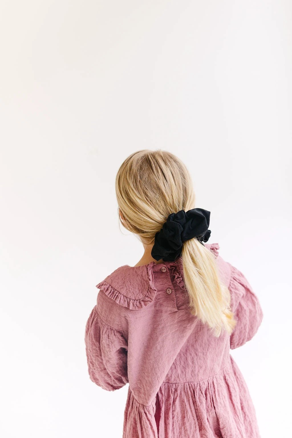 White Solid Oversized Scrunchy by Evie Pearl Handmade