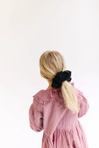 White Solid Oversized Scrunchy by Evie Pearl Handmade