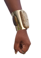 White Turquoise Cuff Bangle