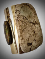 White Turquoise Cuff Bangle