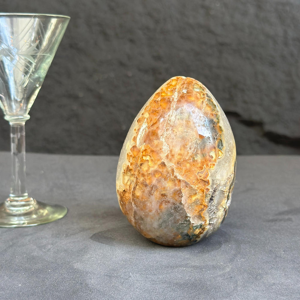 Genuine Amethyst Egg, Quartz Geode Cave, Crystal Cavern, Extra quality piece, Cut base polished specimen