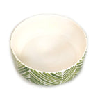 Wide Serving Bowl - Green Palm Leaves La Vie Bien Wide Serving Bowl - Green Palm Leaves