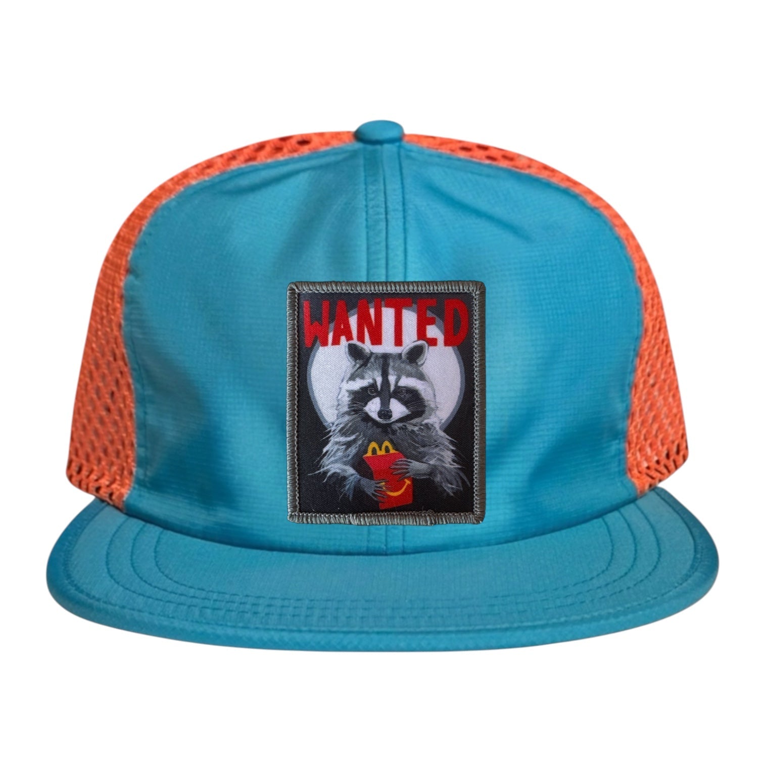 Wide Set Mesh Cap Orange/ Teal Hats La Vie Bien Wide Set Mesh Cap Orange/ Teal