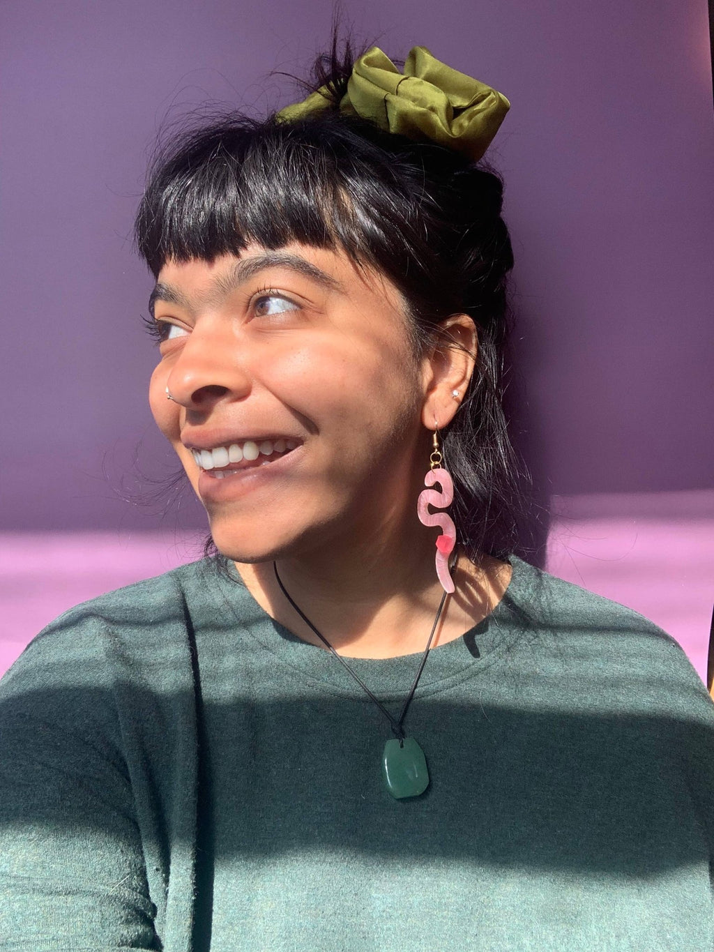 Wiggly Worms Acrylic Statement Earrings Earrings La Vie Bien Wiggly Worms Acrylic Statement Earrings