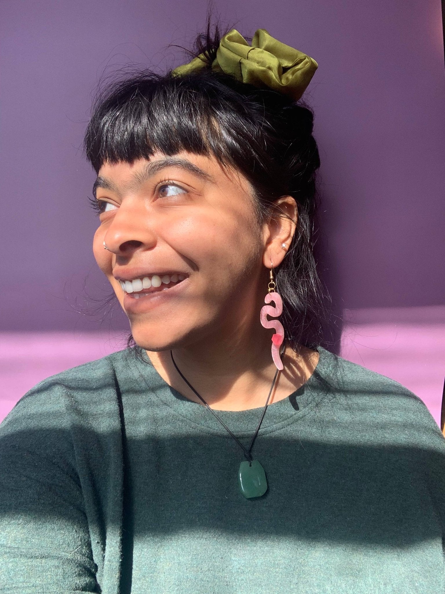 Wiggly Worms Acrylic Statement Earrings Earrings La Vie Bien Wiggly Worms Acrylic Statement Earrings
