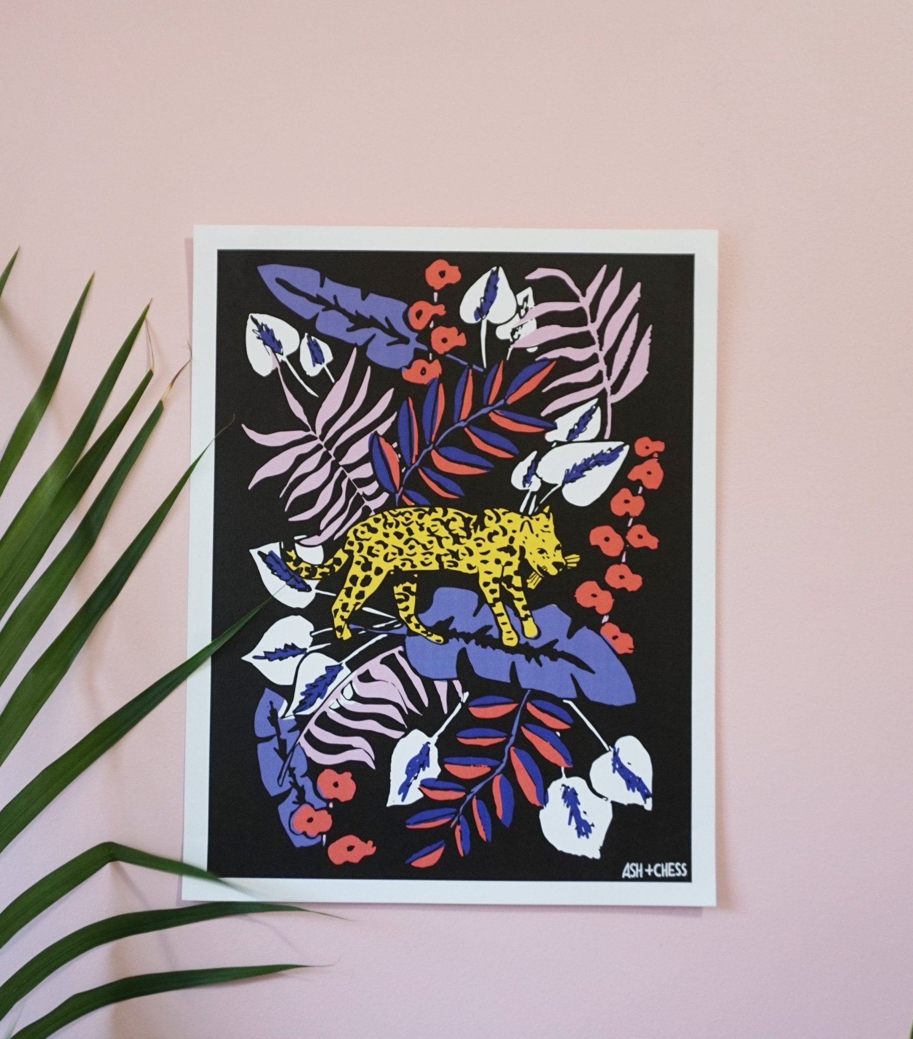 Wild Cat Art Print Art Prints La Vie Bien Wild Cat Art Print