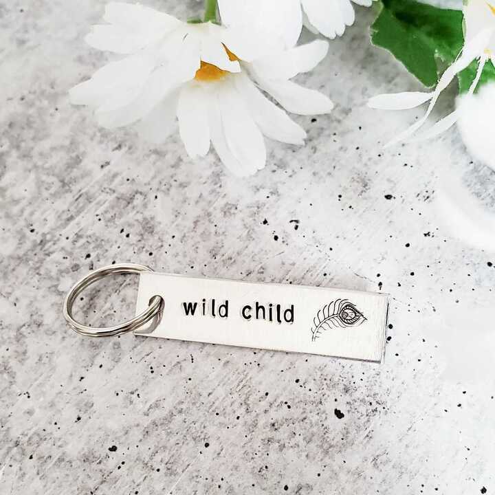 WILD CHILD Bar Keychain Key Chain La Vie Bien WILD CHILD Bar Keychain