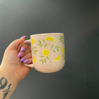 Wild & Free Stoneware Mug in Pale Peach | Coffee Tea Cup | 18oz by The Bullish Store