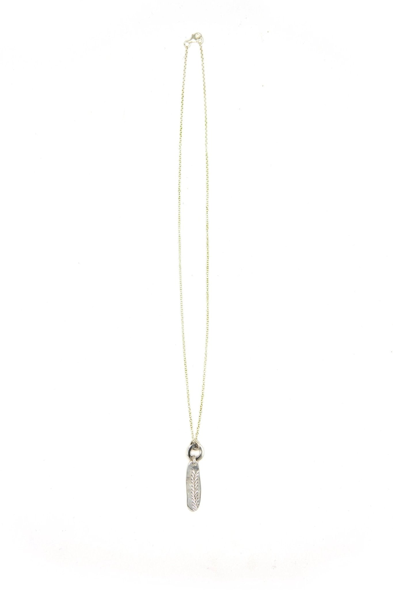 Wild Grass Sterling Silver Pendant Necklace
