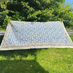 Wild Indigo Bloom – Hand Block Print Cotton Scarf, Oversized Boho Wrap & Lightweight Sarong Clothing and Accessories La Vie Bien Wild Indigo Bloom – Hand Block Print Cotton Scarf, Oversized Boho Wrap & Lightweight Sarong