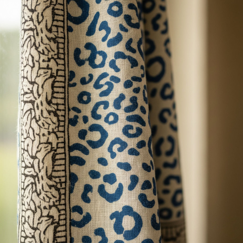 Wild Indigo Bloom – Hand Block Print Cotton Scarf, Oversized Boho Wrap & Lightweight Sarong Clothing and Accessories La Vie Bien Wild Indigo Bloom – Hand Block Print Cotton Scarf, Oversized Boho Wrap & Lightweight Sarong