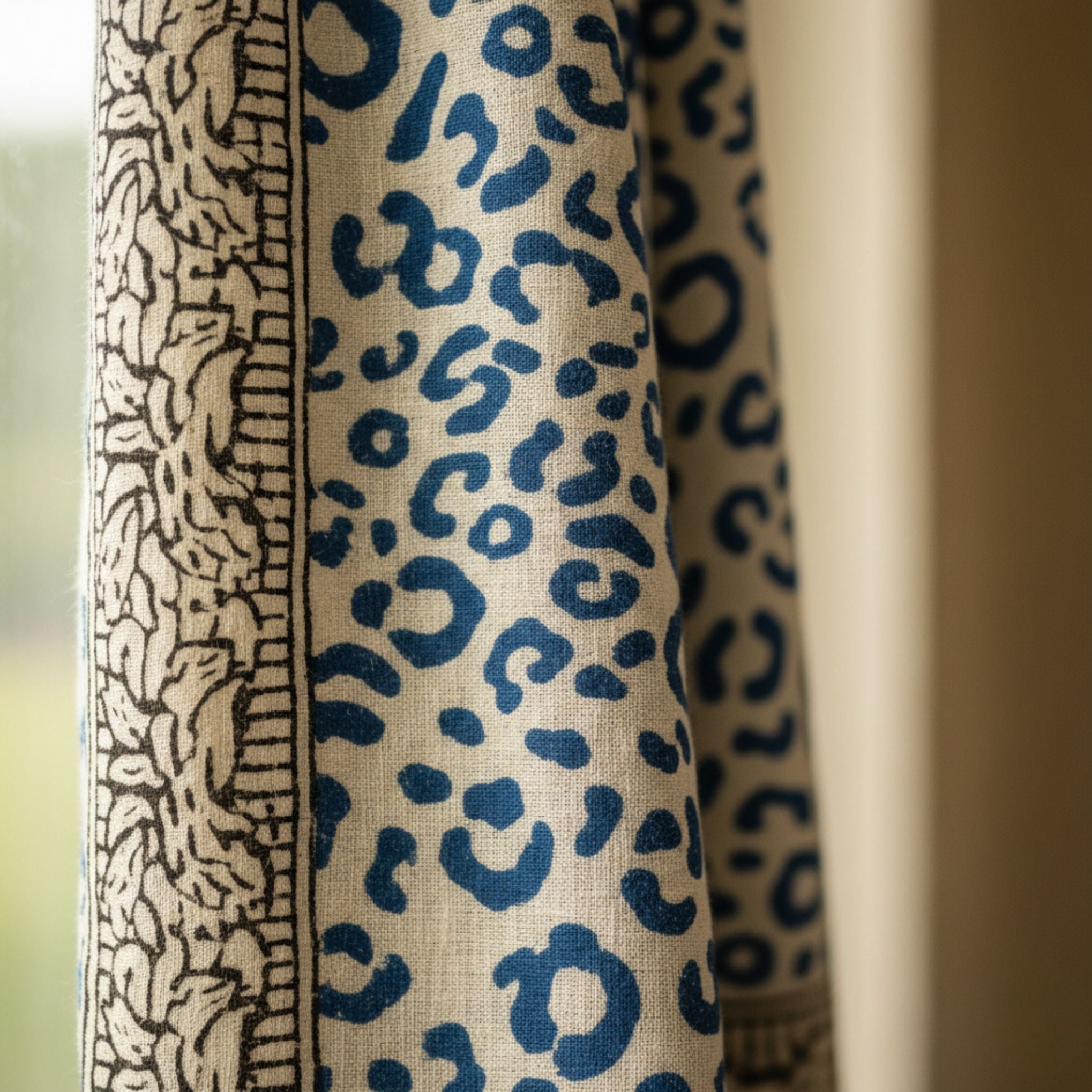 Wild Indigo Bloom – Hand Block Print Cotton Scarf, Oversized Boho Wrap & Lightweight Sarong Clothing and Accessories La Vie Bien Wild Indigo Bloom – Hand Block Print Cotton Scarf, Oversized Boho Wrap & Lightweight Sarong