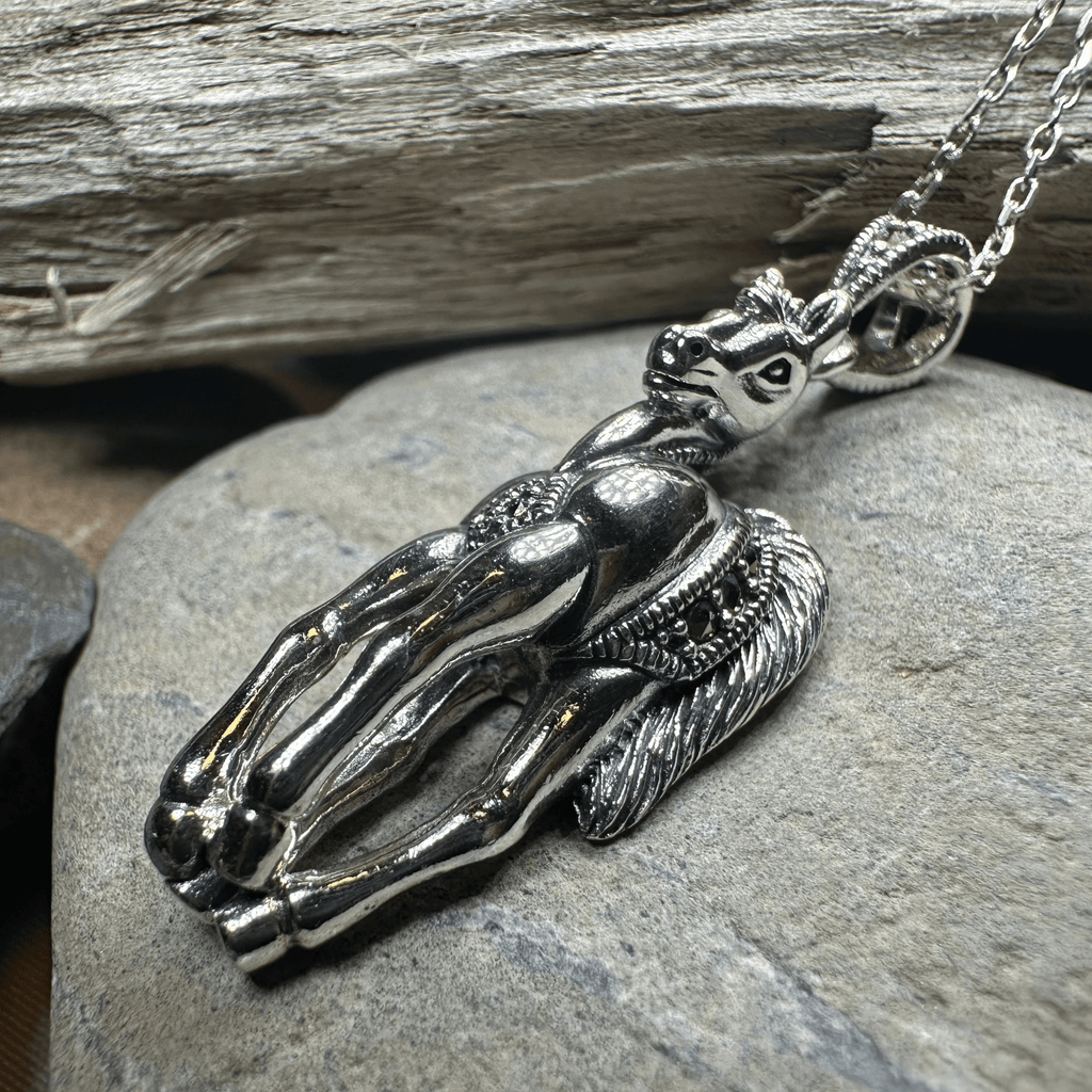 Wildfire Marcasite Horse Necklace Pendant La Vie Bien Wildfire Marcasite Horse Necklace