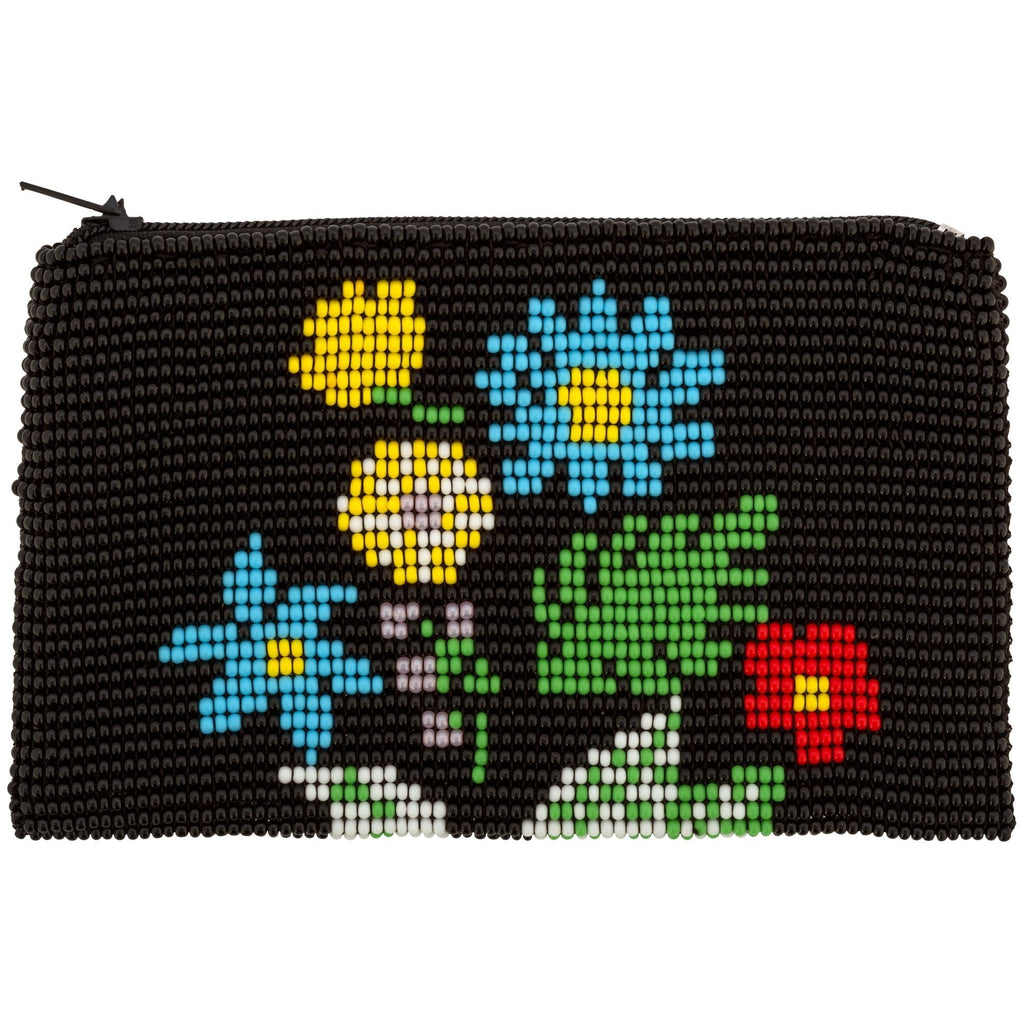 Wildflower Beaded Coin Purse Clutch & Wallets & Coin Bags La Vie Bien Wildflower Beaded Coin Purse