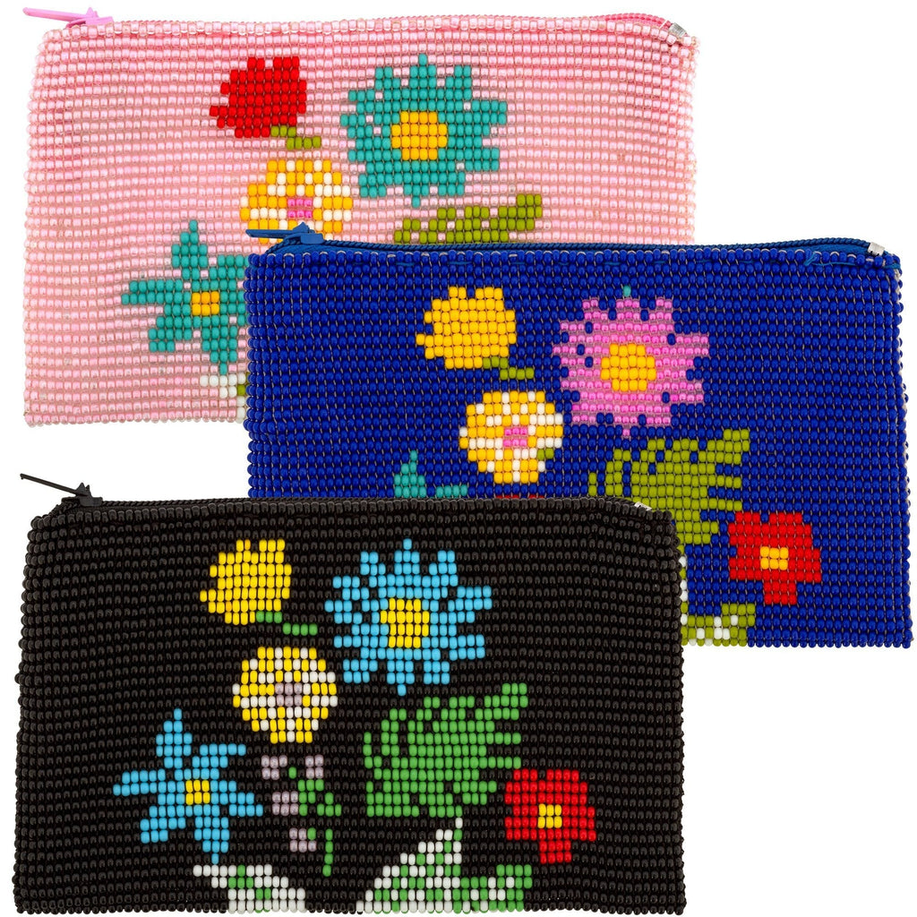 Wildflower Beaded Coin Purse Clutch & Wallets & Coin Bags La Vie Bien Wildflower Beaded Coin Purse