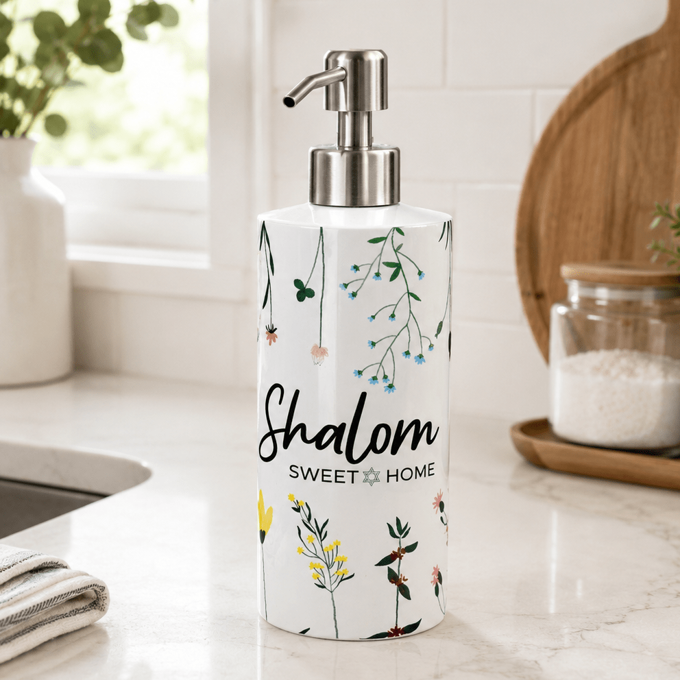 Wildflower Shalom Sweet Home Soap Dispenser Shavuot & Sukkot La Vie Bien Wildflower Shalom Sweet Home Soap Dispenser