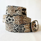 Wildroot Artisan Embroidered Belt, Black Accessories La Vie Bien Wildroot Artisan Embroidered Belt, Black