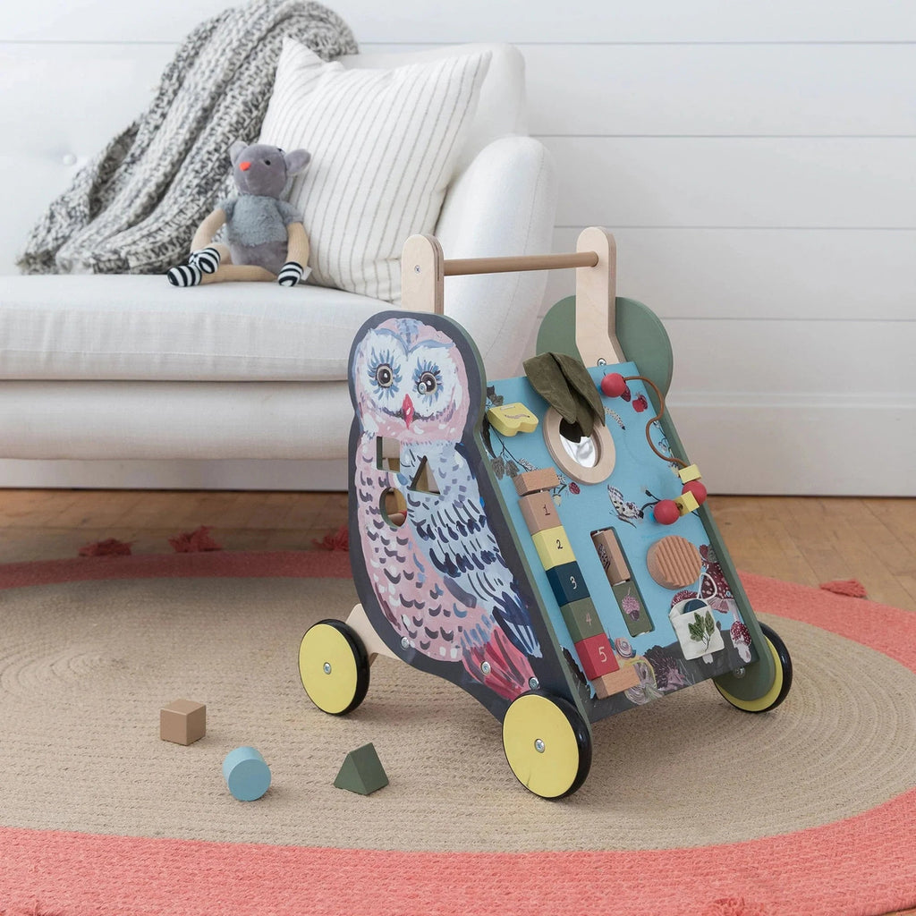 Wildwoods Owl Push - Cart Toys La Vie Bien Wildwoods Owl Push - Cart