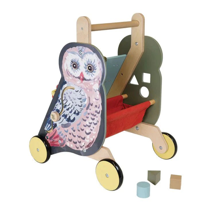 Wildwoods Owl Push - Cart Toys La Vie Bien Wildwoods Owl Push - Cart