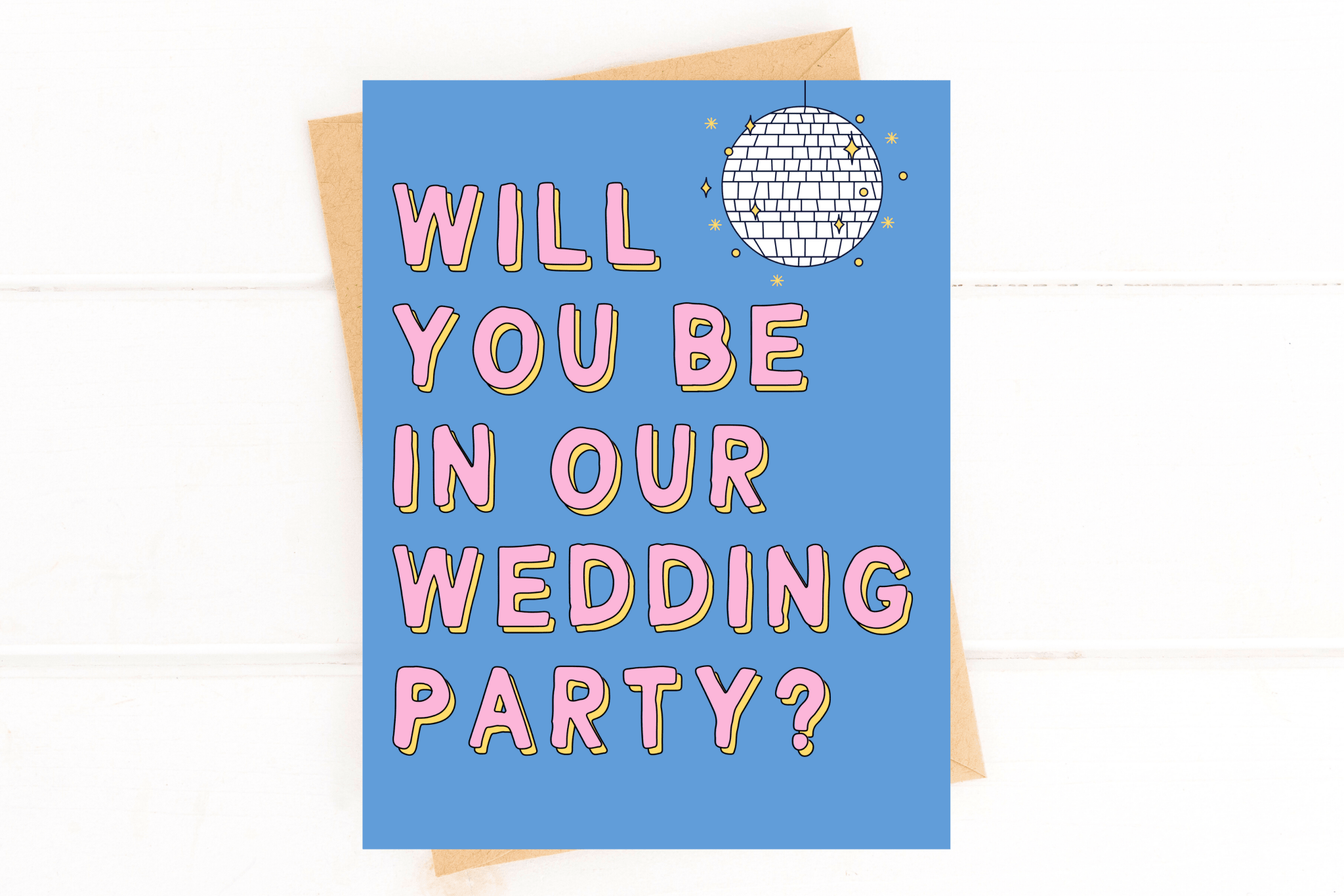 Will You Be in Our Wedding Party Inclusive Wedding Party Proposal Card by Five Dot Post