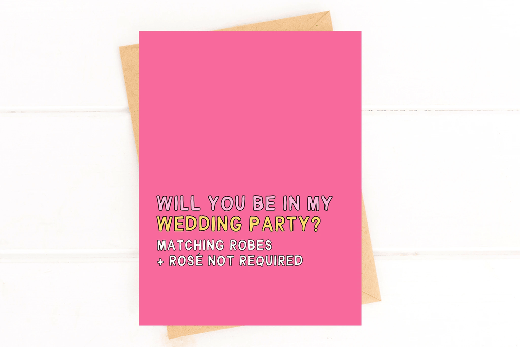 Will You Be My Bridesmaid Funny Bridesmaid Proposal Card by Five Dot Post