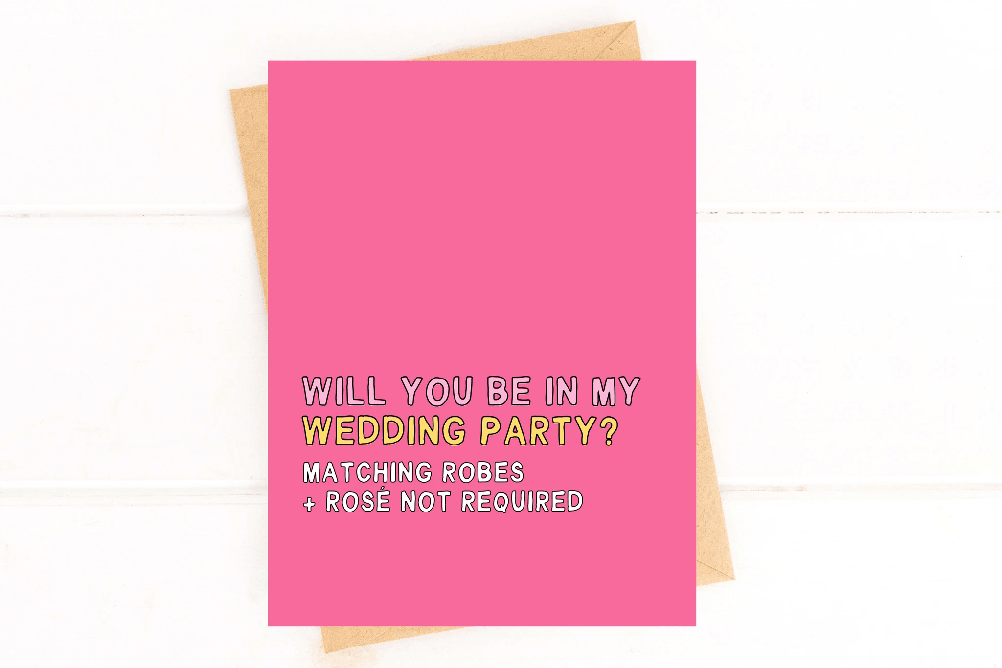 Will You Be My Bridesmaid Funny Bridesmaid Proposal Card by Five Dot Post