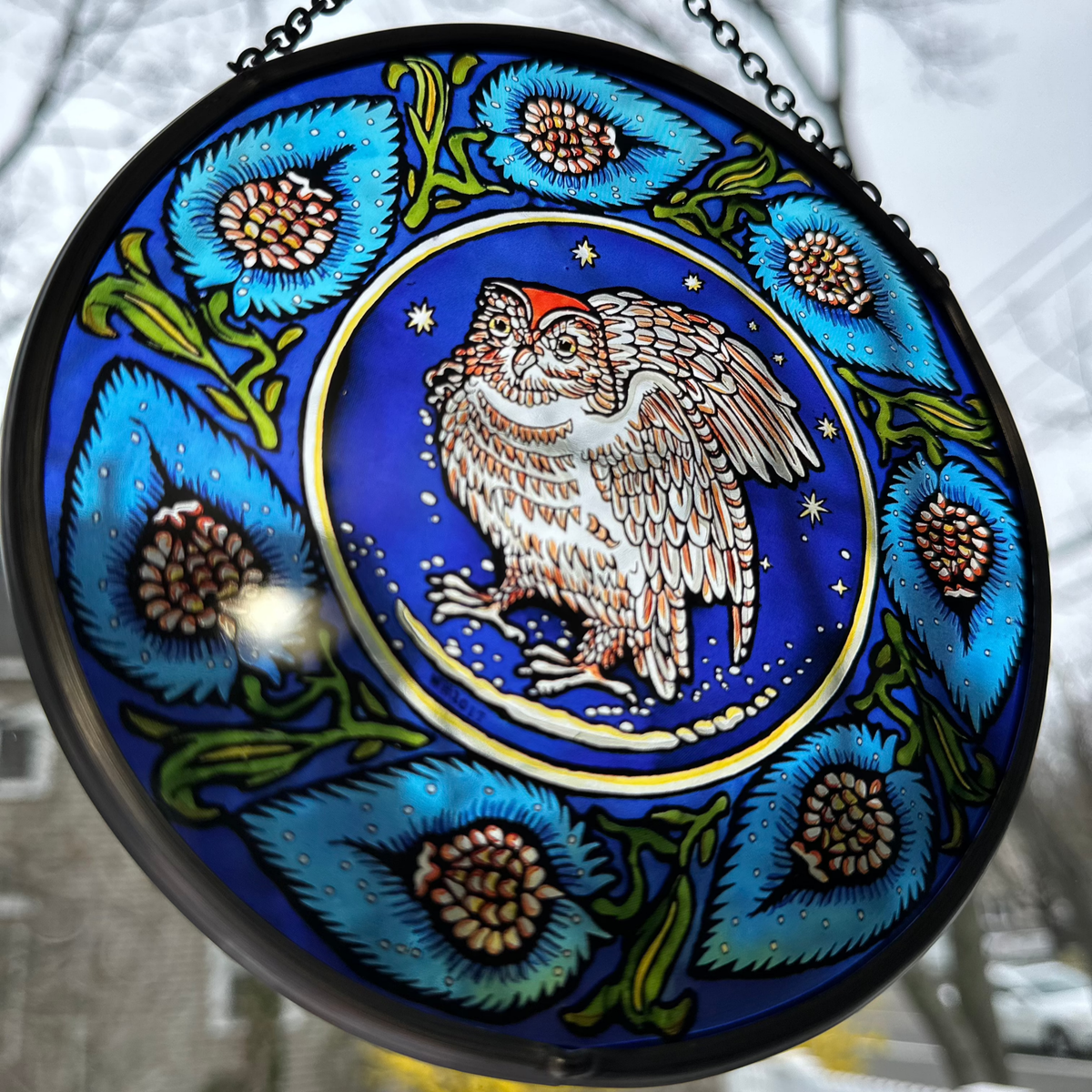 William De Morgan Owl Suncatcher Gifts La Vie Bien William De Morgan Owl Suncatcher