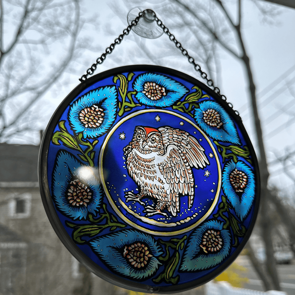 William De Morgan Owl Suncatcher Gifts La Vie Bien William De Morgan Owl Suncatcher