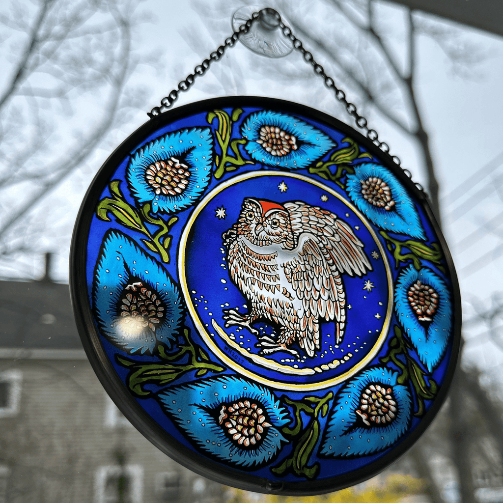 William De Morgan Owl Suncatcher Gifts La Vie Bien William De Morgan Owl Suncatcher