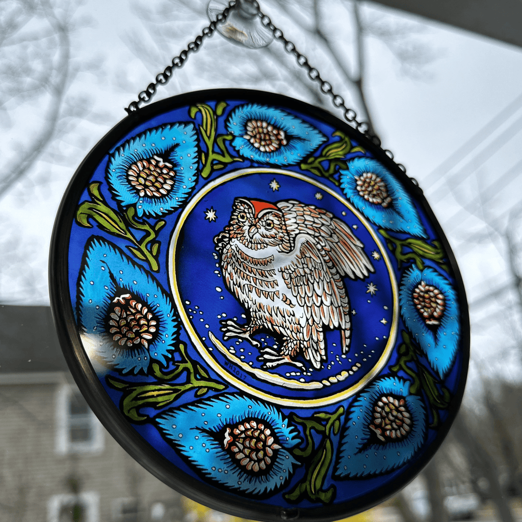 William De Morgan Owl Suncatcher Gifts La Vie Bien William De Morgan Owl Suncatcher