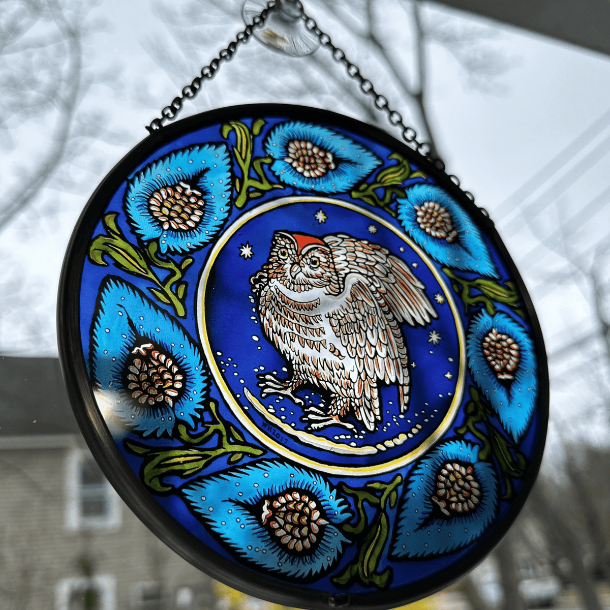 William De Morgan Owl Suncatcher Gifts La Vie Bien William De Morgan Owl Suncatcher