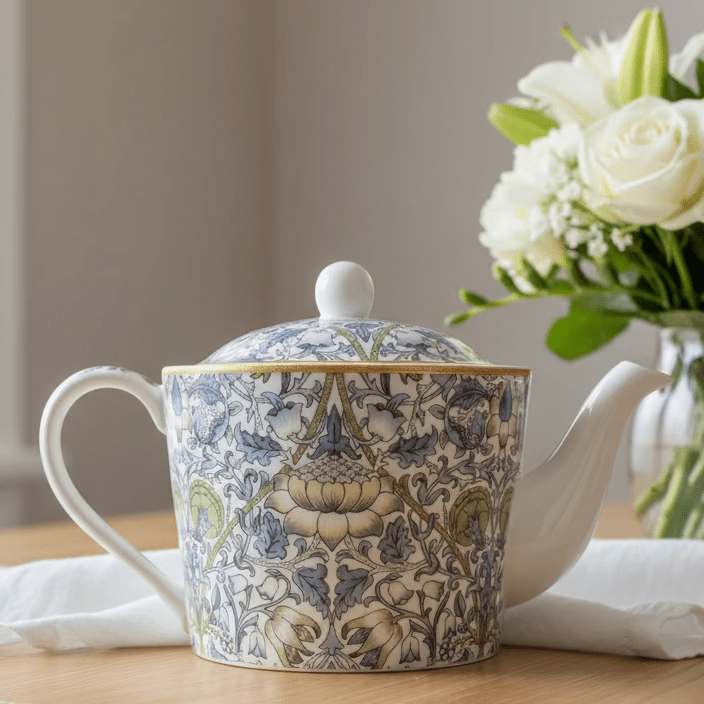 William Morris Lodden Fine China Teapot Gifts La Vie Bien William Morris Lodden Fine China Teapot
