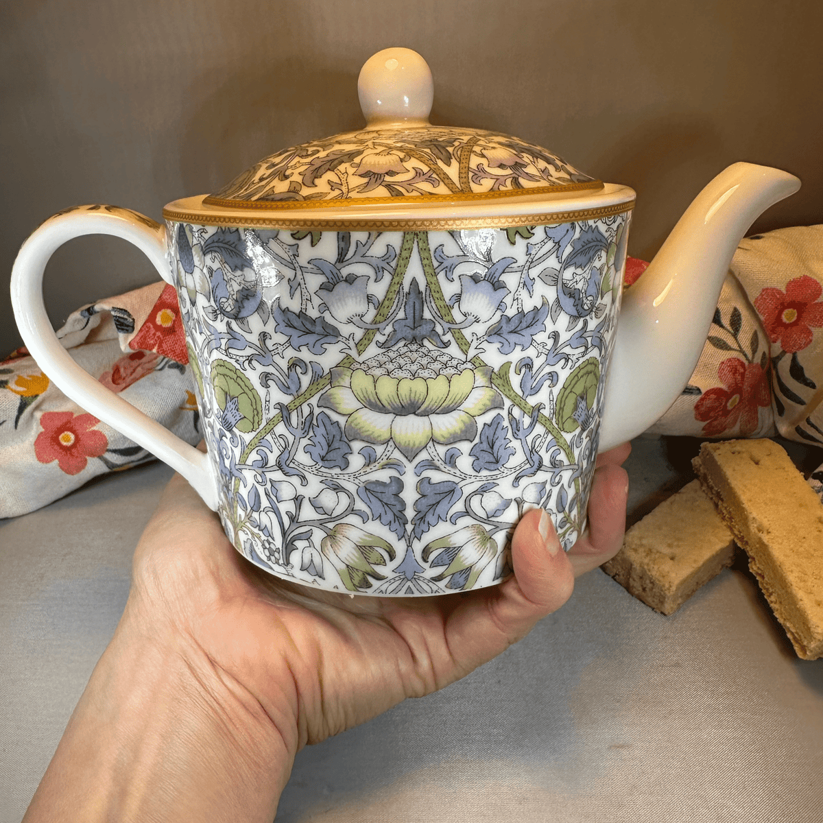William Morris Lodden Fine China Teapot Gifts La Vie Bien William Morris Lodden Fine China Teapot