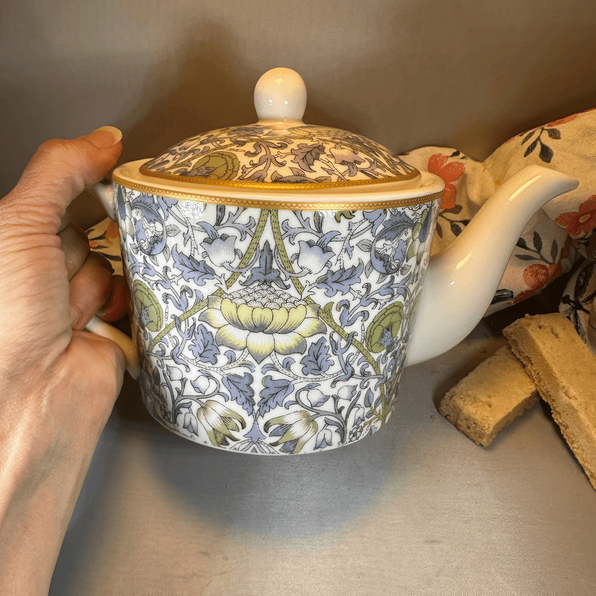 William Morris Lodden Fine China Teapot Gifts La Vie Bien William Morris Lodden Fine China Teapot