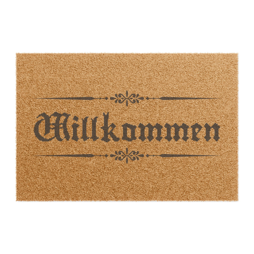 Willkommen Doormat – Rustic pixelated text German Welcome Coir Mat Home Decor La Vie Bien Willkommen Doormat – Rustic pixelated text German Welcome Coir Mat