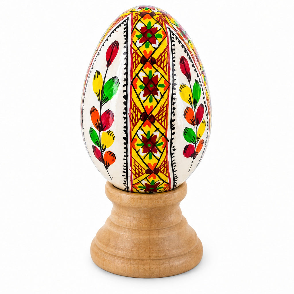 Willow Ukrainian Hand Painted Wooden Easter Egg Easter Eggs > Wooden > Singles La Vie Bien Willow Ukrainian Hand Painted Wooden Easter Egg