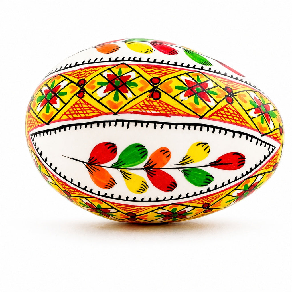 Willow Ukrainian Hand Painted Wooden Easter Egg Easter Eggs > Wooden > Singles La Vie Bien Willow Ukrainian Hand Painted Wooden Easter Egg