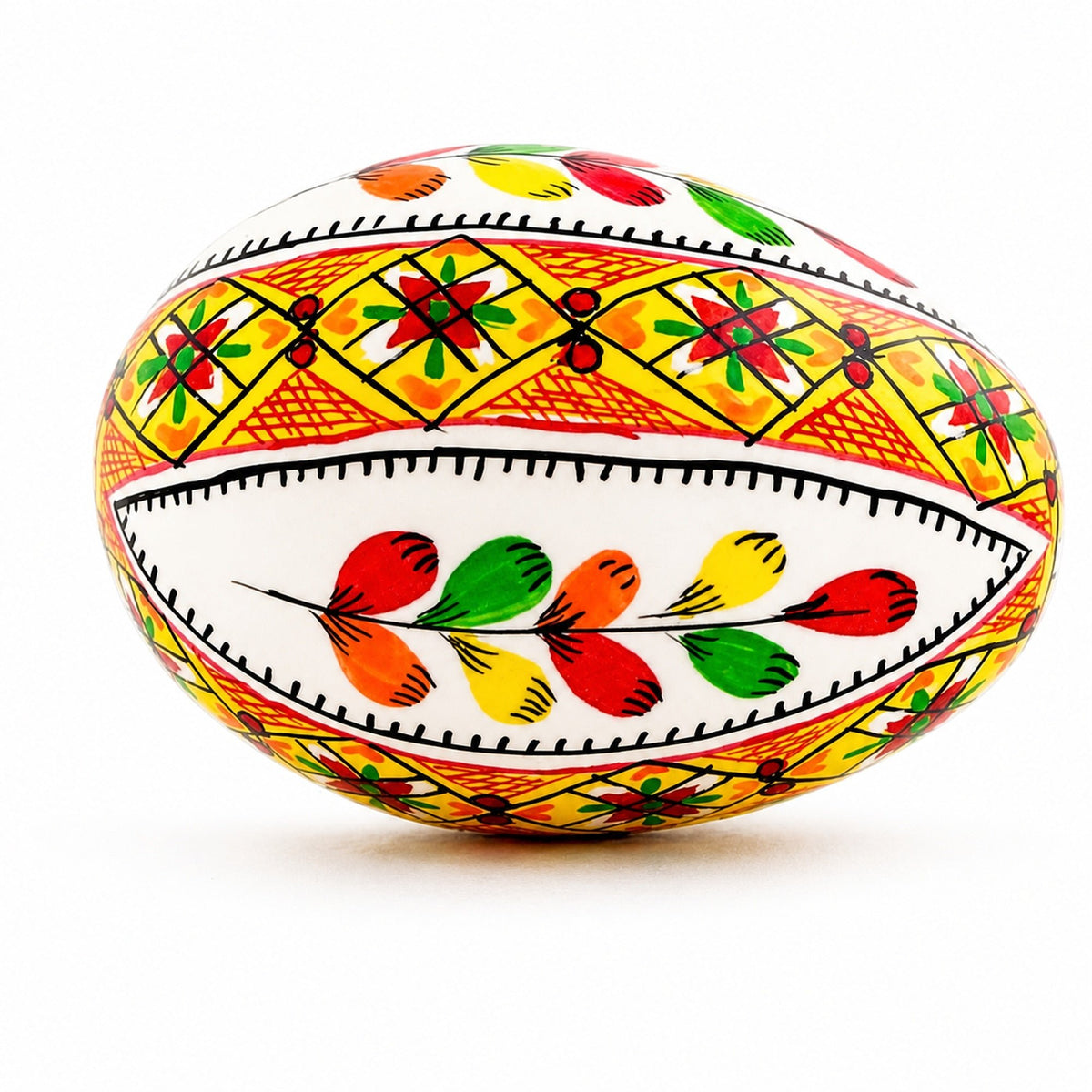 Willow Ukrainian Hand Painted Wooden Easter Egg Easter Eggs > Wooden > Singles La Vie Bien Willow Ukrainian Hand Painted Wooden Easter Egg