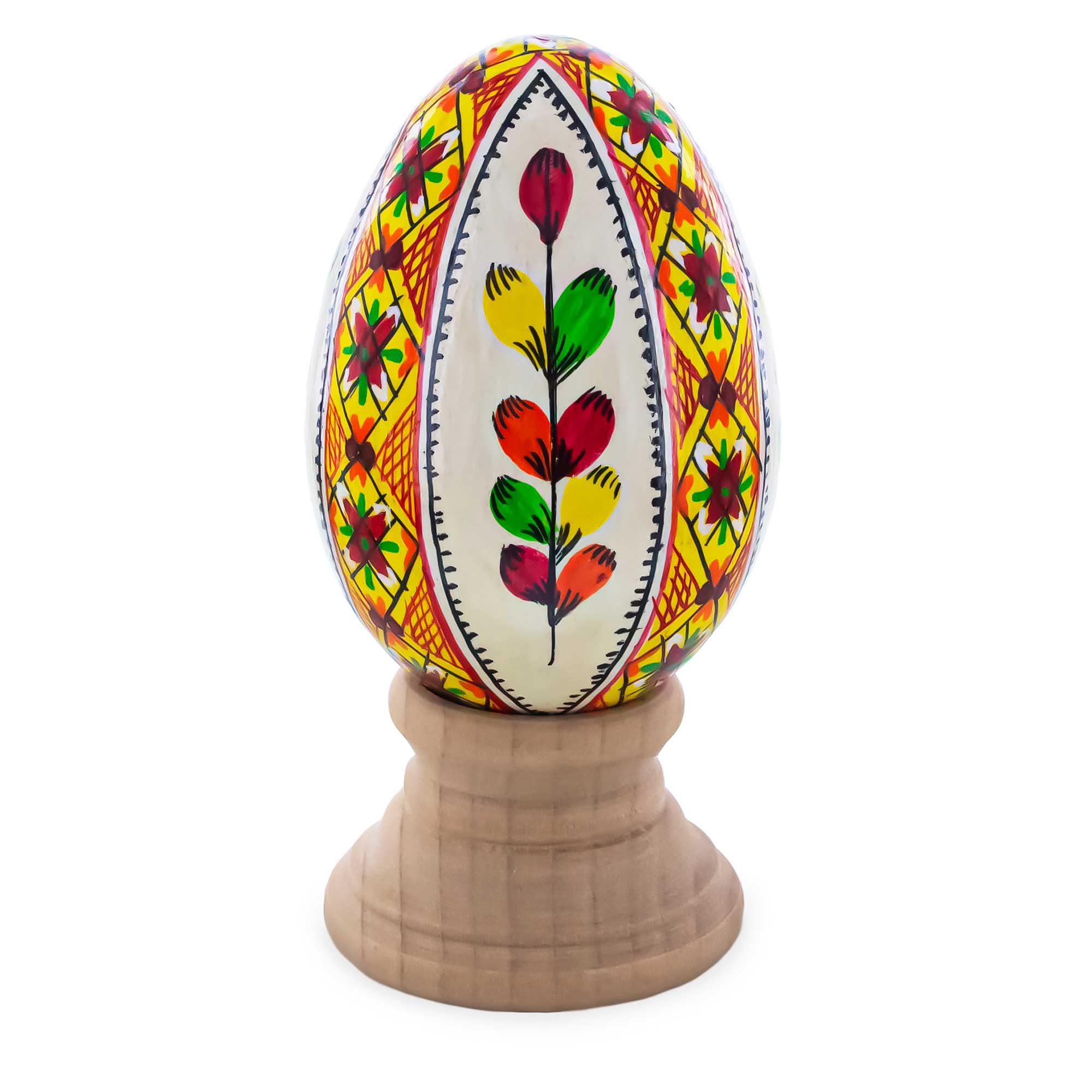 Willow Ukrainian Hand Painted Wooden Easter Egg Easter Eggs > Wooden > Singles La Vie Bien Willow Ukrainian Hand Painted Wooden Easter Egg