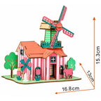 Windmill Model Kit - Wooden Laser-Cut 3D Puzzle (82 Pcs) Toys > 3D Puzzles La Vie Bien Windmill Model Kit - Wooden Laser-Cut 3D Puzzle (82 Pcs)